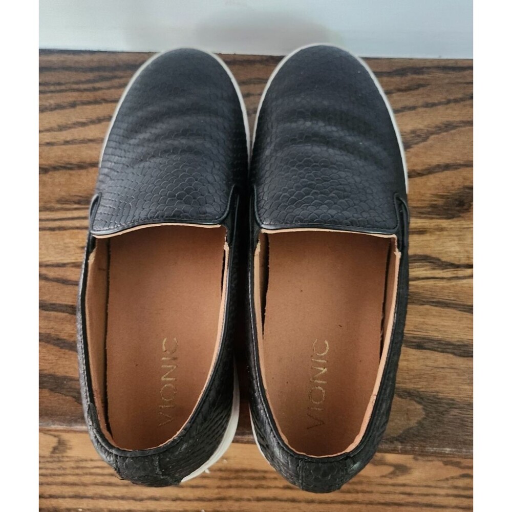 VIONIC Splendid Snake Slip-On Women's Comfort Sneaker-Black - Size 7 - Picture 9 of 10